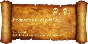 Podneczki Virág névjegykártya